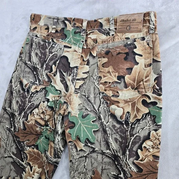 Wrangler Men's Advantage Camo Pants Size 34x34 Woodland Pattern Hunting Outdoor - Picture 11 of 12